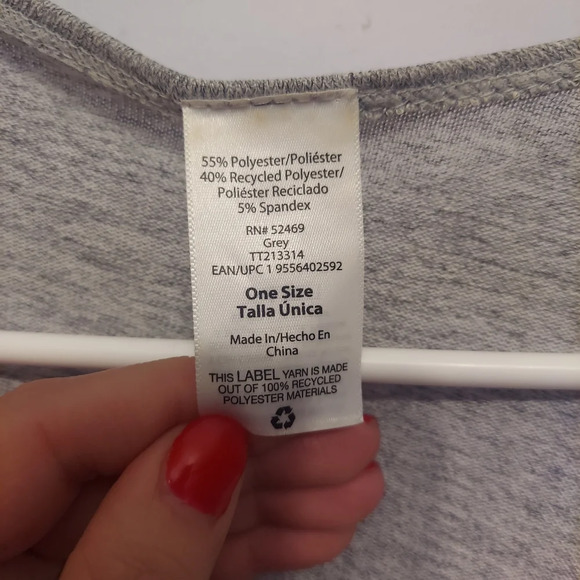 Kimono shawl sweater stretchy gray layering basic fall cute one size - Picture 5 of 6